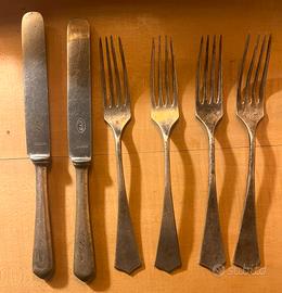 Posate del duce epoca fascismo ventennio alpacca