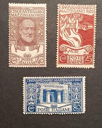 Cinquantenario Mazziniano MNH**  siglato Ghiglione