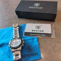 cronografo in acciaio Benyar