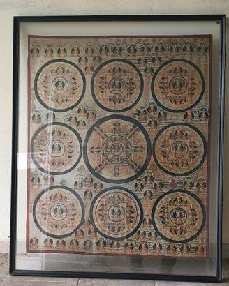Mandala Thangka  d'epoca dipinto a mano