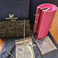 Borsa pochette Swarowsky- Nera