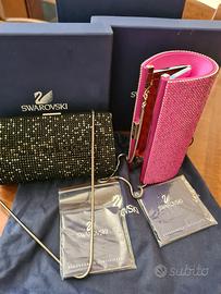 Borsa pochette Swarowsky- Nera
