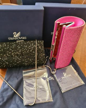 Borsa pochette Swarowsky- Nera