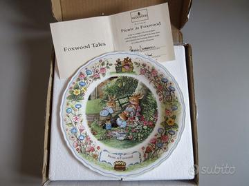 Piatto Picnic Foxwood Tales. Porcellana Wedgwood.