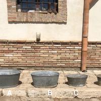 Antica vasca conca tino lavatoio in latta lamiera