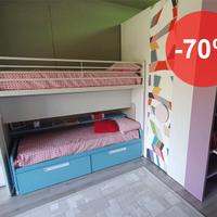 Cameretta bambini moderna Dielle letto a castello