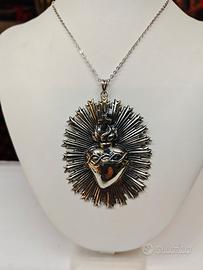 collana sacro cuore di Gesù in argento 925