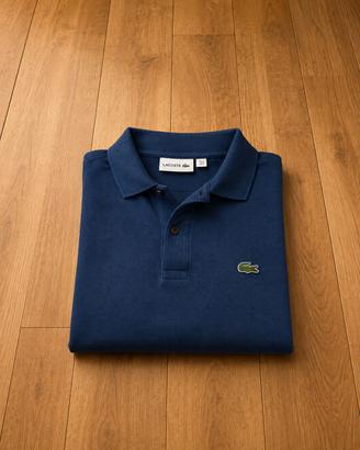 Polo Lacoste Vintage Blu Taglia FR5-US L