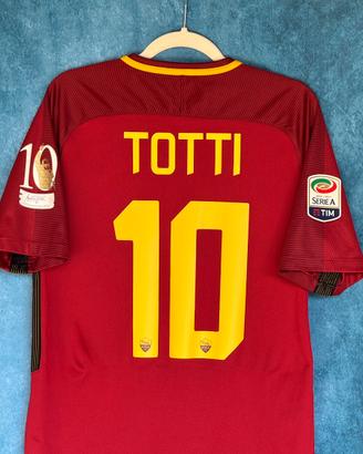 Maglia Roma 2017 Totti 10 Ritiro Calcio Originale