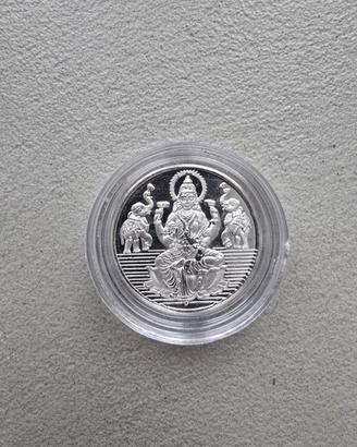 Moneta argento dea Lakshmi 