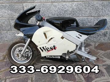 TELAIO MINI MOTO CON FORCELLA RUOTA E CARENE