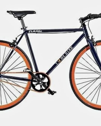 Bicicletta BeClick blu nuova scatto fisso a Roma