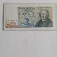 Banconota 5000 lire Colombo Secondo Tipo