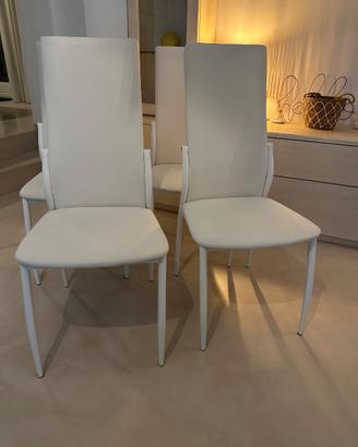 Set 4 sedie bia
