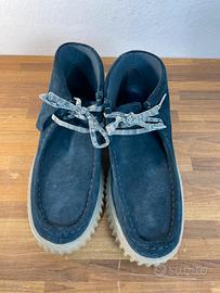 Clarks Torhill Blu Scarpe Uomo Tg 43