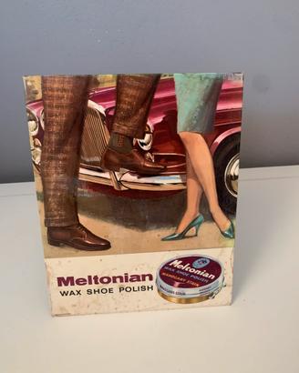 Espositore pubblicitario Meltonian vintage