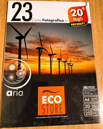 carta fotografica  per stampante inkjet 255g A4 20