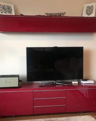 Mobile parete attrezzata rosso