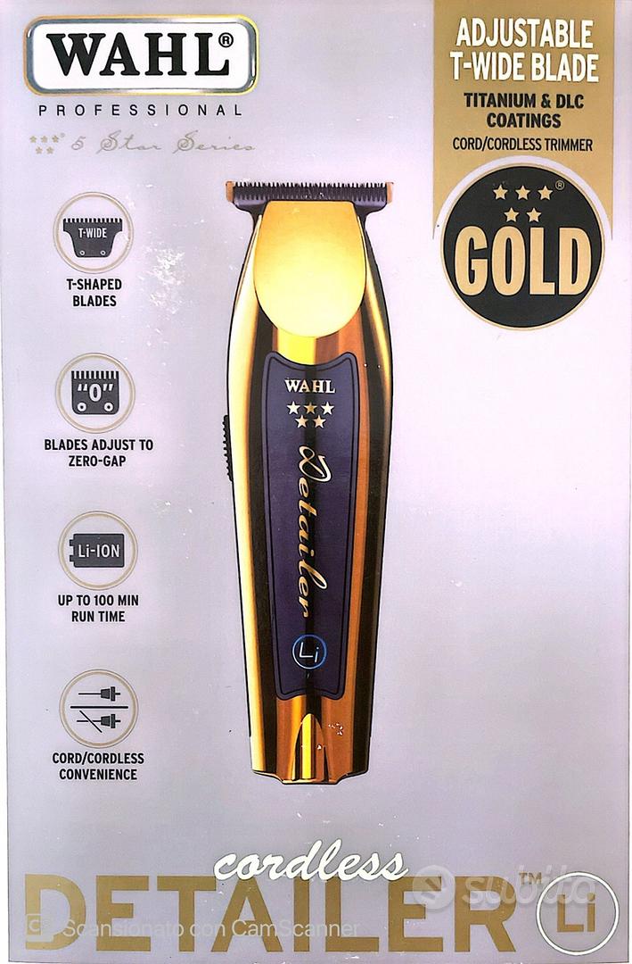 Tagliacapelli Trimmer professionale DETAILER GOLD cordless WAHL Limited  Edition