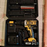 Trapano 2 batterie avvitatore percussione + vari