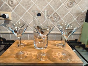 set calici + caraffa cristallo di Bohemia 