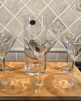 set calici + caraffa cristallo di Bohemia 
