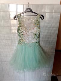  bello vestito sul verde x occasioni 