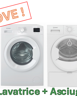 Lavatrice 7 kg + Asciugatrice 9 kg INDESIT Nuove!