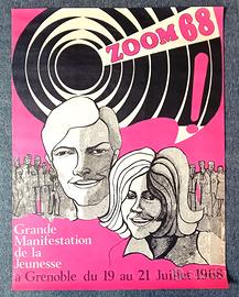 Manifesto poster "Zoom 68 - Grenoble" raro