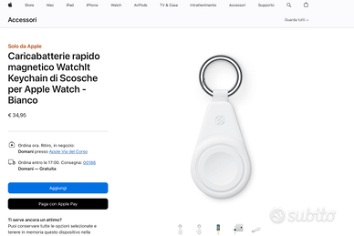 Caricabatterie rapido per apple watch