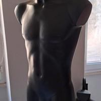 Tre manichini uomo nero mezzo busto tg48