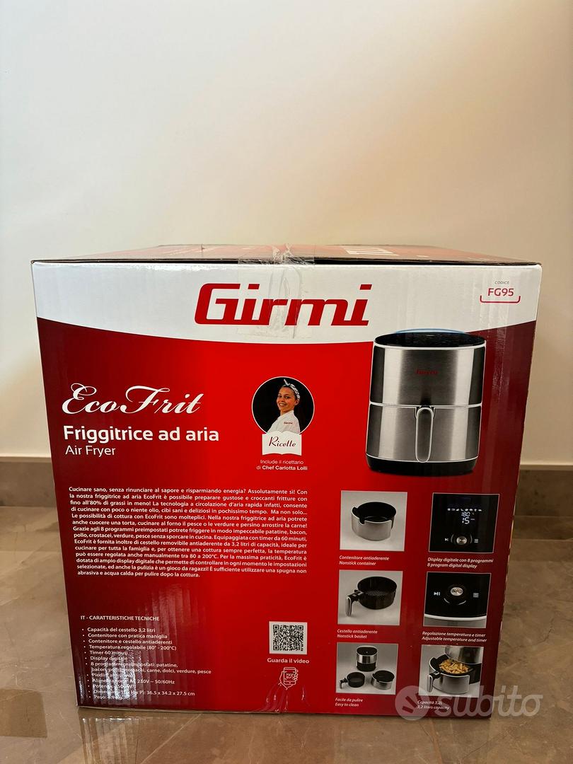 Girmi fg95 friggitrice ad aria ecofrit 3,2 litri. contenitore e