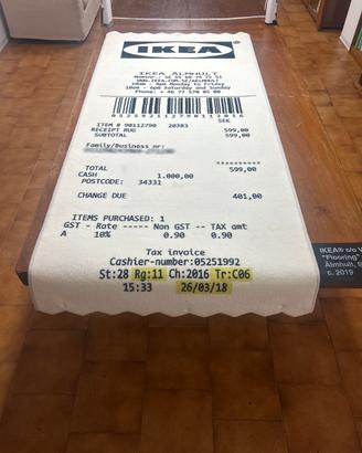 Off white x Ikea receipt rug