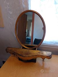 specchio con mensola vintage 