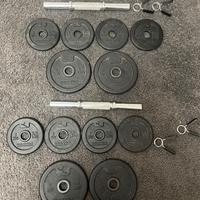 Set manubri ghisa bilancieri palestra