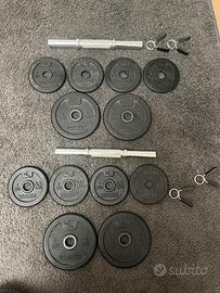 Set manubri ghisa bilancieri palestra