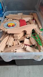 scatola pista trenino legno