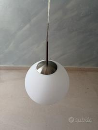 Lampada a sospensione sferica vetro satinato