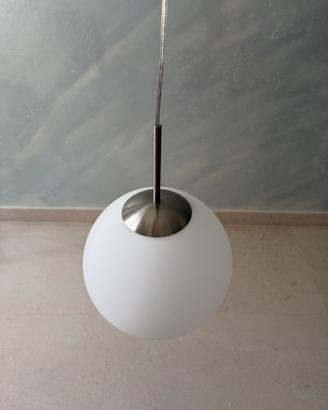 Lampada a sospensione sferica vetro satinato