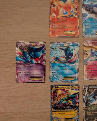 Lotto 10 Carte Pokémon EX e Mega EX Inglese