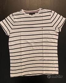 T Shirt Tommy Hilfiger - Bianca e Righe - Taglia M