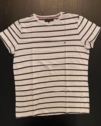 T Shirt Tommy Hilfiger - Bianca e Righe - Taglia M