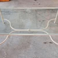 tavolino vetro e metallo 