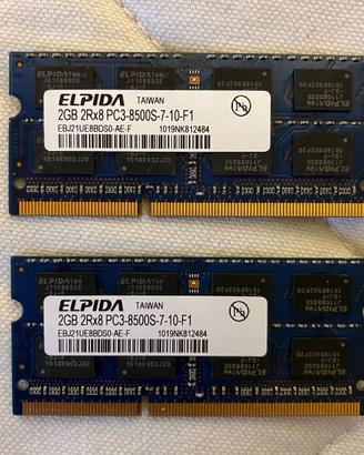 Elpida 4GB (2x2GB) DDR3 SODIMM EBJ21UE8BDSO-AE-F 2