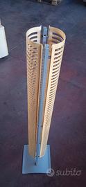 porta cd/dvd in legno e metallo