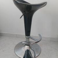 sgabello nero lucido