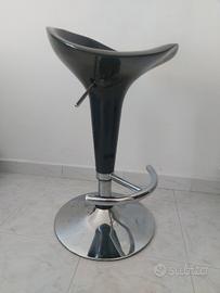 sgabello nero lucido