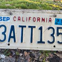 🏁 Targa automobilistica USA California originale 