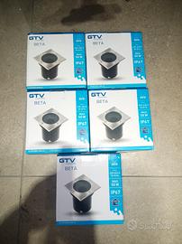 lotto 5 lampade da giardino a pavimento gtv beta