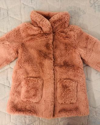 Pelliccia rosa bambina 3-4 anni